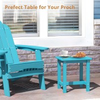 Lue Bona Outdoor Side Table Hdps Small Outdoor Table Rectangle Adirondack Side Table Outside End Table For Patio Porch Pool