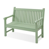 Psilvam Garden Bench 2Person Poly Lumber Patio Bench Allweather Outdoor Bench That Never Rot Memorial Bench Suit For Garde