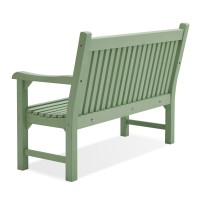 Psilvam Garden Bench 2Person Poly Lumber Patio Bench Allweather Outdoor Bench That Never Rot Memorial Bench Suit For Garde