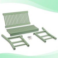 Psilvam Garden Bench 2Person Poly Lumber Patio Bench Allweather Outdoor Bench That Never Rot Memorial Bench Suit For Garde