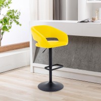 Vogue Furniture Direct Adjustable Bar Stool With Hollow Back And Arms Modern Pu Leather Swivel Barstool Airlift Counter Height