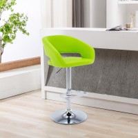 Vogue Furniture Direct Adjustable Bar Stool With Hollow Back And Arms Modern Pu Leather Swivel Barstool Airlift Counter Height