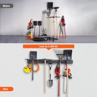 Vevor Garage Tool Organizer 800 Lbs Max Load Capacity Wall Mount Yard Garden Storage Rack Organization Heavy Duty With 6 Adjus