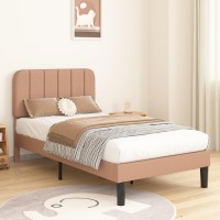 Vecelo Twin Size Bed Frame With Adjustable Headboard Velvet Heavy Duty Platform Beds With Strong Wood Slats Support No Box Spr