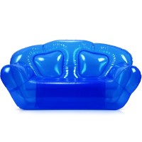 Kigley Transparent Inflatable Sofa Seat Blow Up Chair Yard Portable Inflatable Couch Air Couch Patio Blow Up Furniture For Campi