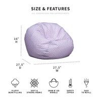 Big Joe Classic Bean Bag Chair Petal Pip Lilac Smartmax Durable Polyester Nylon Blend 2 Feet Round