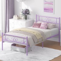 Weehom Twin Size Bed Frame With Headboard And Footboard Steel Slats Support Twin Metal Bed No Box Spring Needed Easy To Assembly