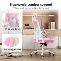 Farini Ergonomic Office Chair Home Office Desk Chair With Headrest High Back Computer Chair With Flipup Armrests And Adjustab