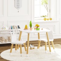 Utex Kids Table With 2 Chairs Set Kids Table And Chair Set 3 Piece Kiddy Table And Chair Set Toddler Table And Chairs White