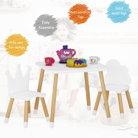 Utex Kids Table With 2 Chairs Set Kids Table And Chair Set 3 Piece Kiddy Table And Chair Set Toddler Table And Chairs White