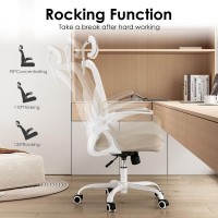 Farini Ergonomic Office Chair Home Office Desk Chair With Headrest High Back Computer Chair With Flipup Armrests And Adjustab