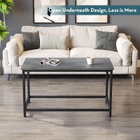 Saygoer Small Rectangular Coffee Table Simple Modern Open Design Minimalist Center Table For Living Room Small Spaces Easy Asse