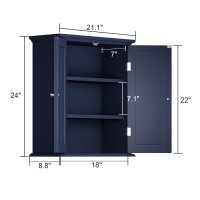 Choochoo Bathroom Wall Cabinet Over The Toilet Space Saver Storage Cabinet Medicine Cabinet With 2 Door And Adjustable Shelves