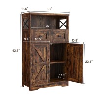 Befrases Farmhouse Storage Cabinet With Drawers And Shelves Freestanding Kitchen Pantry Storage Cabinet Floor Storage Cabinet