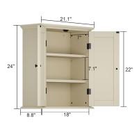 Choochoo Bathroom Wall Cabinet Over The Toilet Space Saver Storage Cabinet Medicine Cabinet With 2 Door And Adjustable Shelves