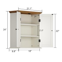 Choochoo Bathroom Wall Cabinet Over The Toilet Space Saver Storage Cabinet Medicine Cabinet With 2 Door And Adjustable Shelves