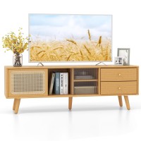 Tangkula Mid Century Modern Tv Stand For Tvs Up To 65