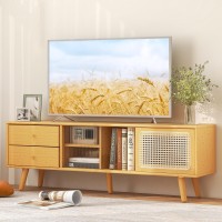 Tangkula Mid Century Modern Tv Stand For Tvs Up To 65