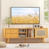 Tangkula Mid Century Modern Tv Stand For Tvs Up To 65