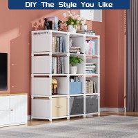 Mavivegue Bookshelf 15 Cube Storage Organizer Book Shelf Organizer Tall Bookcase Shelf Book Casesshelves Cubbies Closet Storage