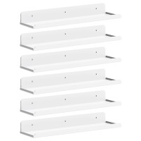 Lifewit Floating Shelves For Wall 6 Pack White Acrylic Shelf 15 Room Decor For Bookcasevinyl Record Displayphotopicture In