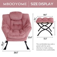 Mbooyome Lazy Chair With Ottoman Modern Accent Chair Contemporary Lounge Leisure Upholstered Sofa Chair Set With Armrests Read