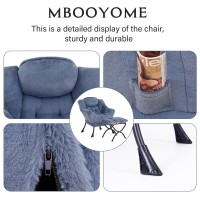 Mbooyome Lazy Chair With Ottoman Modern Accent Chair Contemporary Lounge Leisure Upholstered Sofa Chair Set With Armrests Read