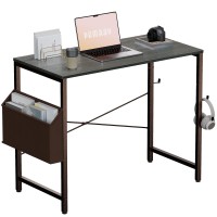 Pamray 32 Inch Computer Desk Small Spaces Desk With Storage Bag For Bedroom Writing And Home Office Work Small Study Desk Table