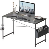 Pamray 47 Inch Computer Desk Small Spaces Desk With Storage Bag For Bedroom Writing And Home Office Work Small Study Desk Table