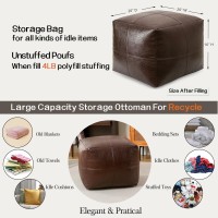 Camkinger Pouf Ottoman with Storage for Living Room Unstuffed, 20