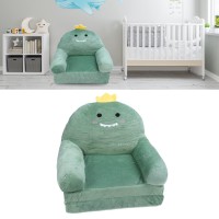 Foldable Kids Sofa Cute Cartoon Soft Comfortable Kids Folding Sofa Bed Kids Couch For Toddlers Kids Home Dinosaur (2 Layers)