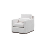 Neos Modern Upholstered Fabric Club Chair With Swivel (Beige)