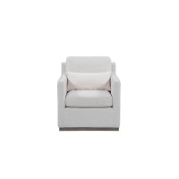 Neos Modern Upholstered Fabric Club Chair With Swivel (Beige)