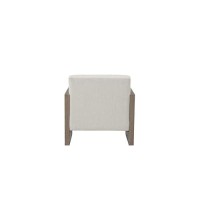 Neos Modern Upholstered Fabric Armchair (Off White)