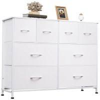 Wlive Dresser For Bedroom With 8 Drawers Wide Fabric Dresser For Storage And Organization Bedroom Dresser Chest Of Drawers Fo