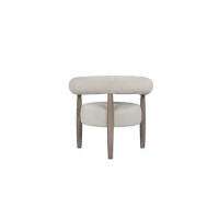 Neos Modern Upholstered Fabric Armchair (Cream)
