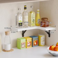 Fixwal Corner Floating Shelves Set Of 5 Wall Mounted Corner Shelf Rustic Wood Wall Shelves For Bathroom Kitchen Bedroom Hom