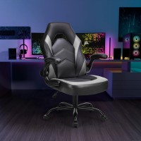 Dumos Computer Game Desk Chair Ergonomic Pu Leather Lumbar Support Height Adjustable High Back Video Game With Flipup Armres