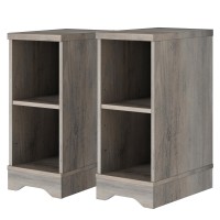 Wampat Modern Farmhouse Tv Stand For Up To 85 Tvs Wood Entertainment Center With Open Storage For Living Room Rustic Grey