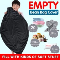 Lukeight Stuffed Animal Storage Bean Bag Chair Cover For Kids Zipper Beanbag Chair Cover For Organizing Toddler And Kids Rooms