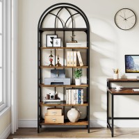 Tribesigns Bookshelf, 6-Tier Tall Arched Bookshelves, 78.7