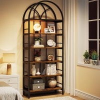 Tribesigns Bookshelf, 6-Tier Tall Arched Bookshelves, 78.7