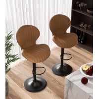 Nalupatio Bar Stools Set Of 3 Modern Swivel Bar Chairs Barstools Counter Height With High Backrest Easy 35 Minute Assembly Fo