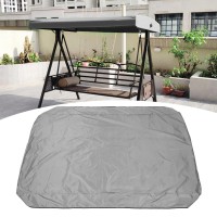 Swing Chair Canopy Replacement, 3 Seater Garden Swing Seat Canopy Cover, Waterproof Windproof Heavy Duty Rip Proof Garden Hammock Top Cover, Outdoor Garden Furniture Covers(Gray)