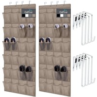 Home Genie Over The Door Hanging Shoe Organizer 2 Pack 24 Breathable Mesh Pockets Closet Rack Storage Holder Stay In Place Ho