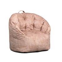 Big Joe Milano W/ Vibe Vibrating Massage Bean Bag Chair, Caribou Hyde, Faux Suede Polyester Blend, 2.5 Feet