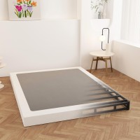 Maenizi Box Spring Full Size Bed 4 Inch Low Profile Heavy Duty Metal Box Spring Bed Base With Fabric Cover Mattress Foundation