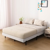 Upcanso Box Spring For Queen Bed Bed Base 6 Inch Low Profile Metal Queen Box Spring With Fabric Cover 3000 Lbs Max Weight Capa