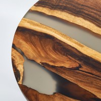 Warmaxx Wood Resin Round Coffee Table 23.5
