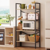 Homeiju 4 Tier Book Shelf 236 W Small Bookcase With Open Shelves Bookshelf With Storage Standing Book Shelves Organizers A